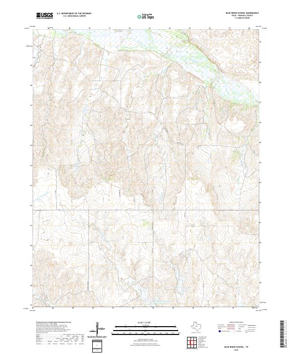 Blue Ridge School, TX — USGS 7.5-minute topo (2022)