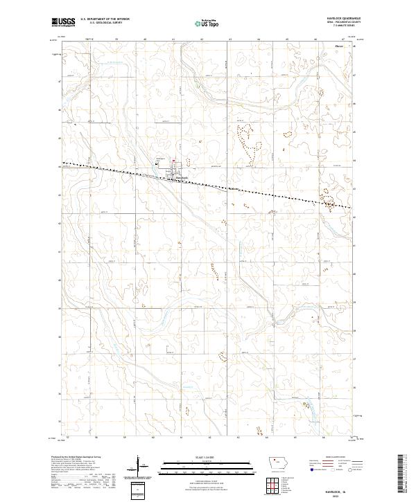 Havelock, IA — USGS 7.5-minute topo (2022)
