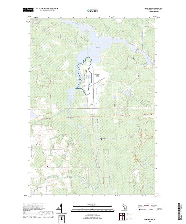 Lake Winyah, MI — USGS 7.5-minute topo (2023)