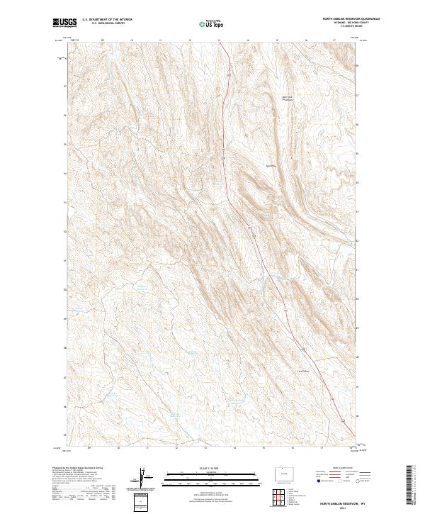 North Emblem Reservoir, WY — USGS 7.5-minute topo (2021)