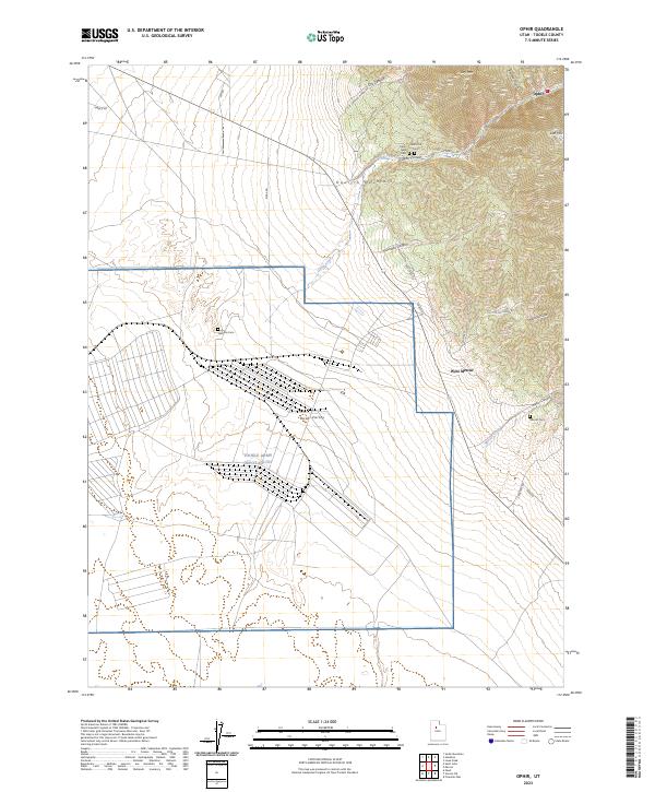 Ophir, UT — USGS 7.5-minute topo (2023)