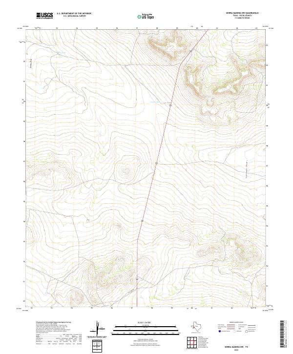 Sierra Madera NW, TX — USGS 7.5-minute topo (2022)