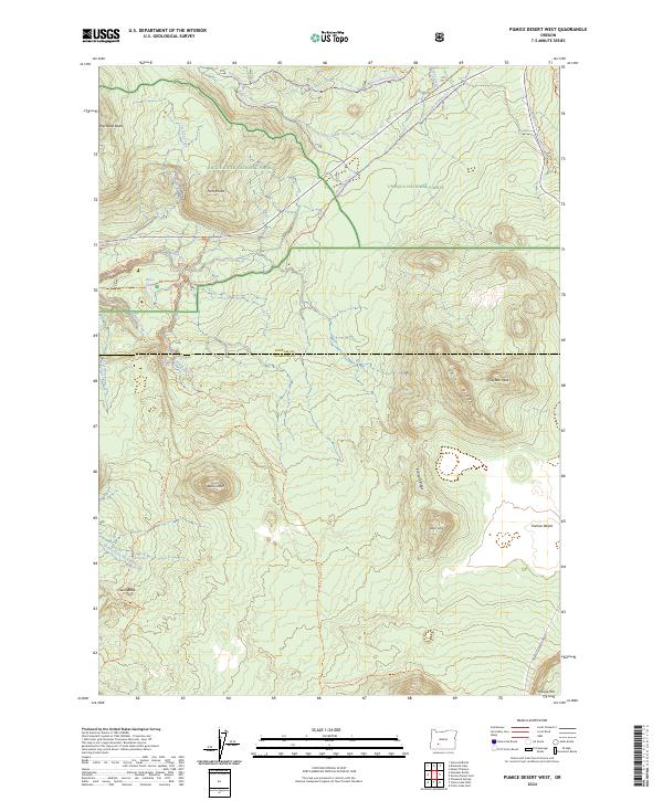 Pumice Desert West, OR — USGS 7.5-minute topo (2024)