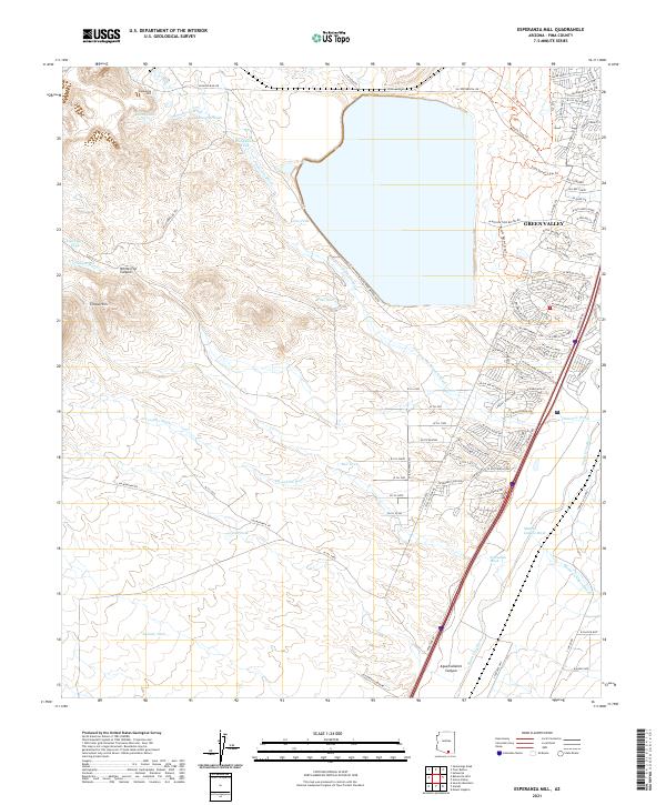 Esperanza Mill, AZ — USGS 7.5-minute topo (2021)