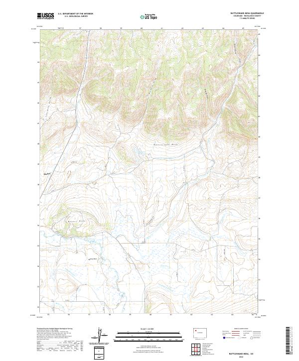 Rattlesnake Mesa, CO — USGS 7.5-minute topo (2022)
