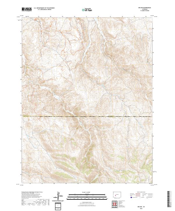 Iris NW, CO — USGS 7.5-minute topo (2022)