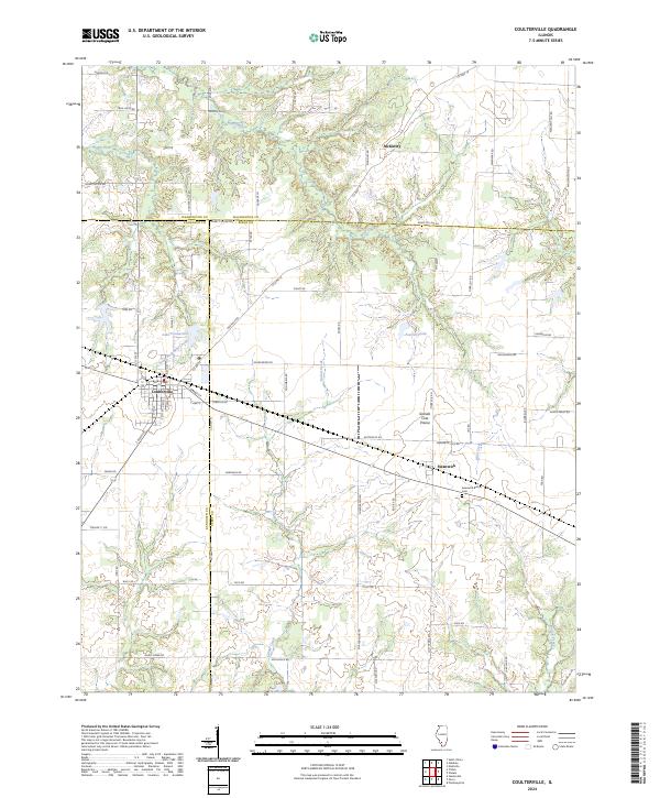 Coulterville, IL — USGS 7.5-minute topo (2024)