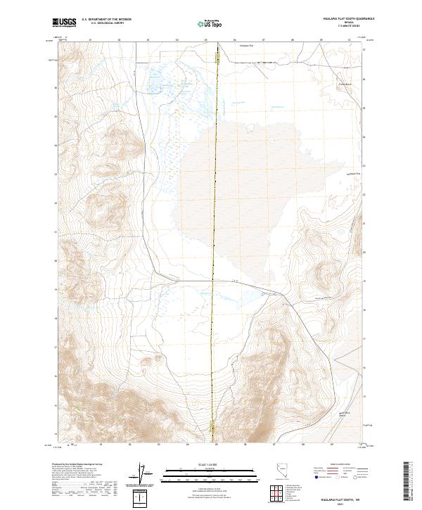 Hualapai Flat South, NV — USGS 7.5-minute topo (2021)