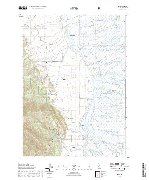 Bates, ID — USGS 7.5-minute topo (2023)