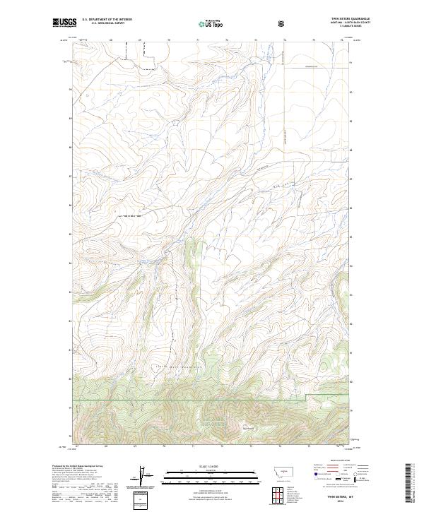 Twin Sisters, MT — USGS 7.5-minute topo (2024)