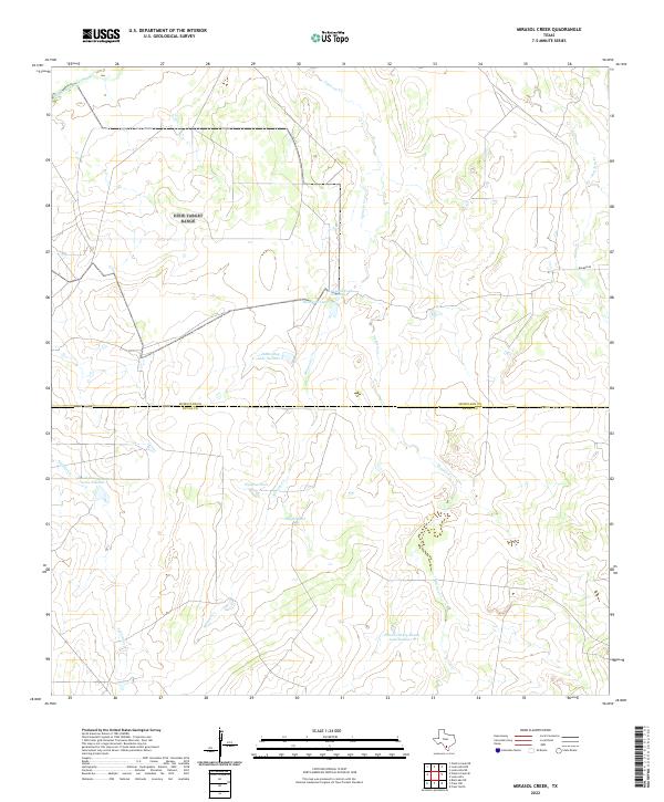 Mirasol Creek, TX — USGS 7.5-minute topo (2022)