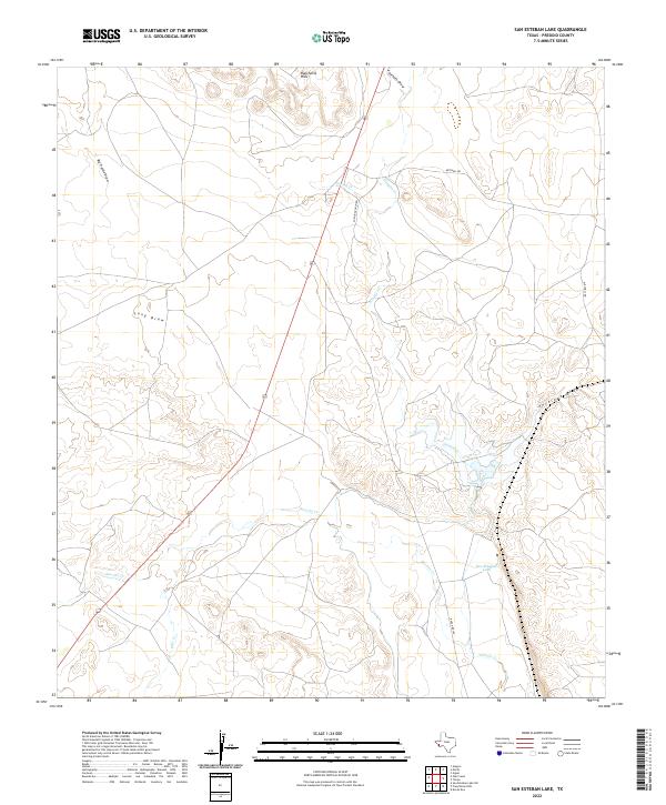 San Esteban Lake, TX — USGS 7.5-minute topo (2022)