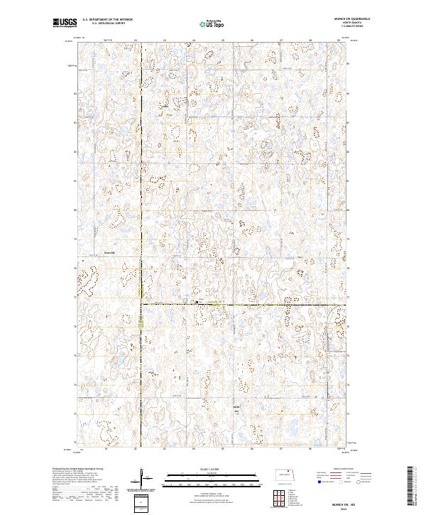 Munich SW, ND — USGS 7.5-minute topo (2024)