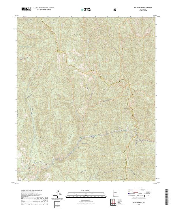 Hillsboro Peak, NM — USGS 7.5-minute topo (2023)
