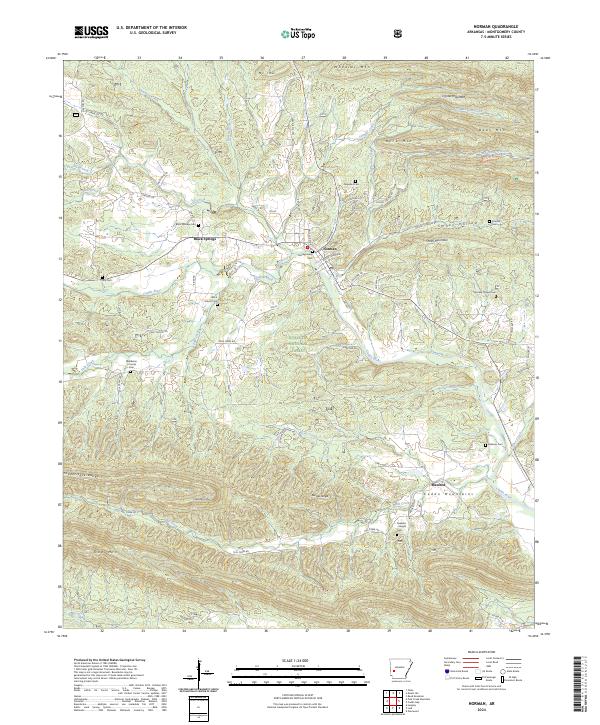 Norman, AR — USGS 7.5-minute topo (2024)