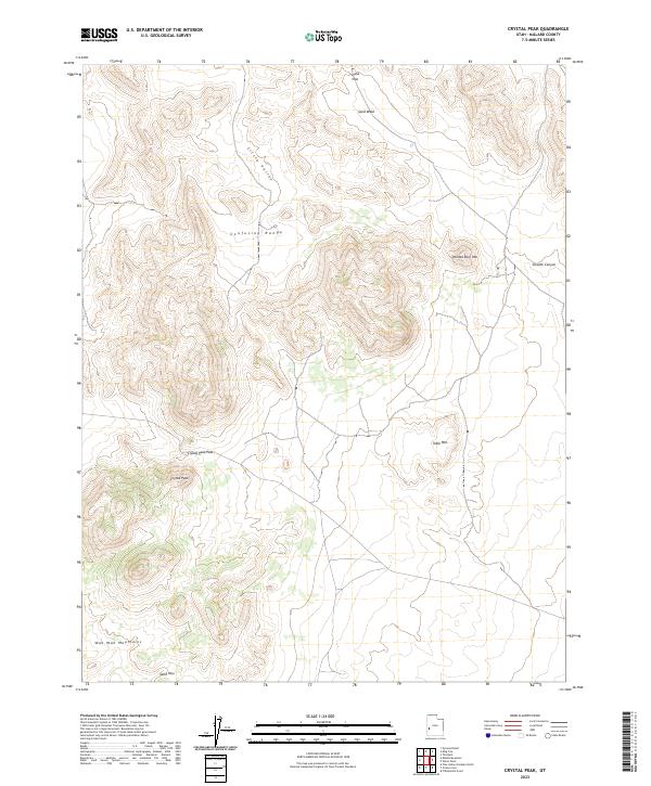 Crystal Peak, UT — USGS 7.5-minute topo (2023)