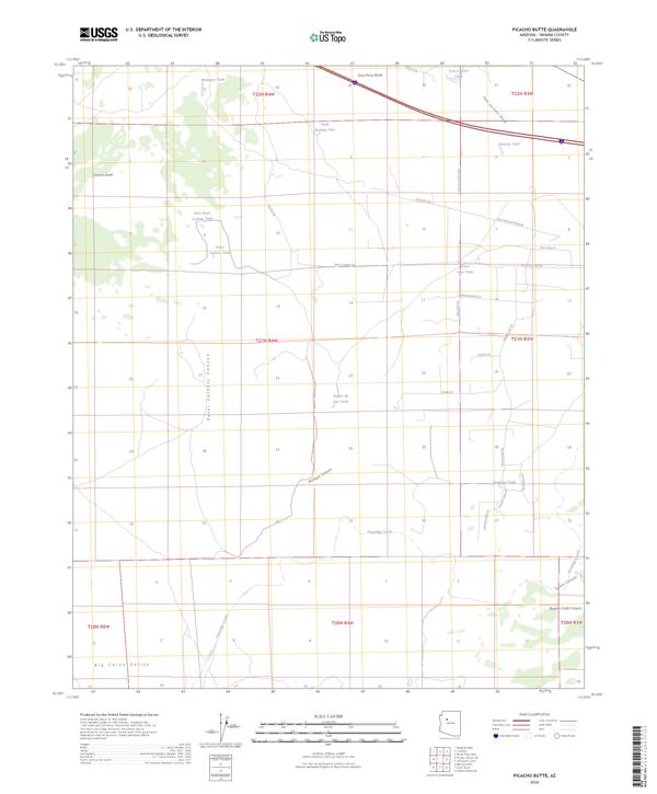 Picacho Butte, AZ — USGS 7.5-minute topo (2026)