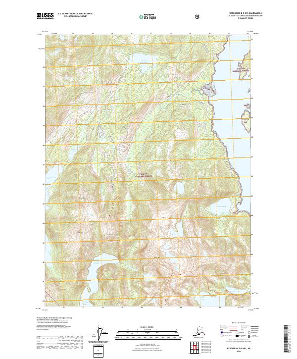 Ketchikan B-5 NW, AK — USGS 7.5-minute topo (2021)