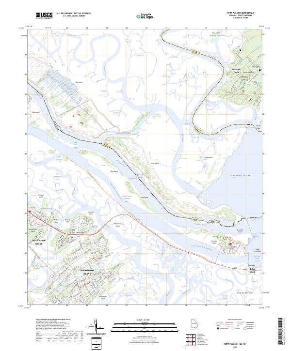 Fort Pulaski, GA-SC — USGS 7.5-minute topo (2024)