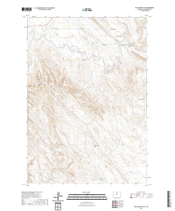 Wild Horse Flats, WY — USGS 7.5-minute topo (2021)