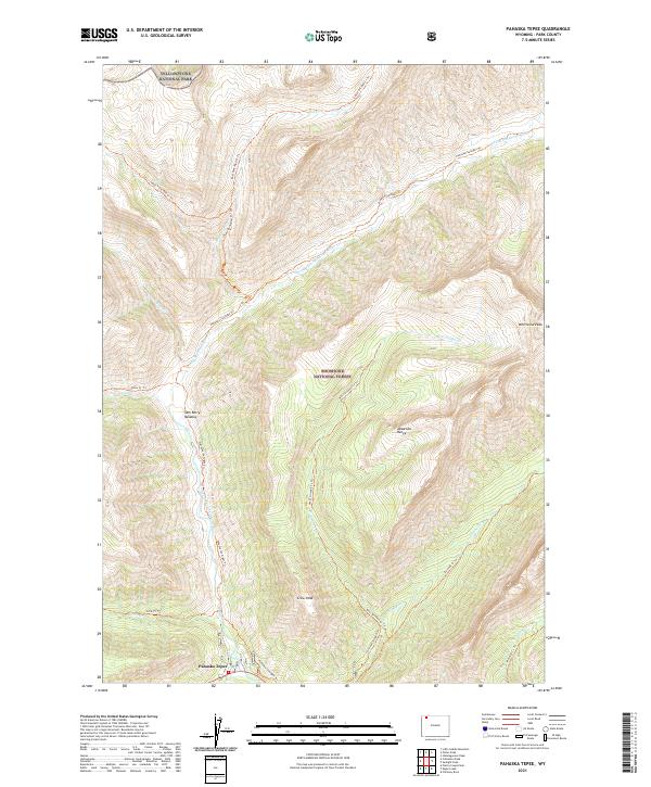 Pahaska Tepee, WY — USGS 7.5-minute topo (2021)