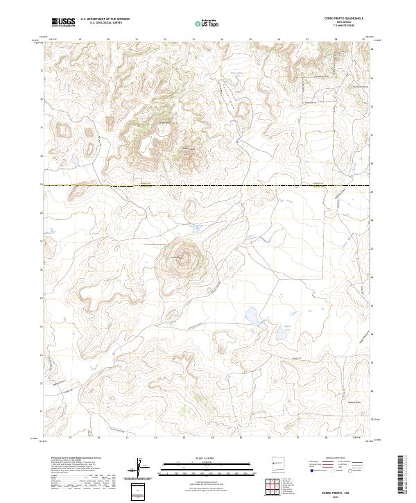 Cerro Prieto, NM — USGS 7.5-minute topo (2023)