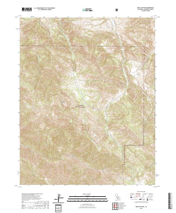 Reliz Canyon, CA — USGS 7.5-minute topo (2021)