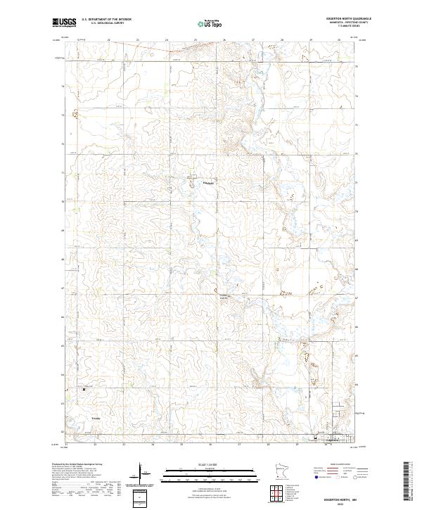 Edgerton North, MN — USGS 7.5-minute topo (2022)