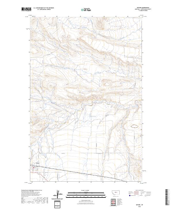 Geyser, MT — USGS 7.5-minute topo (2024)