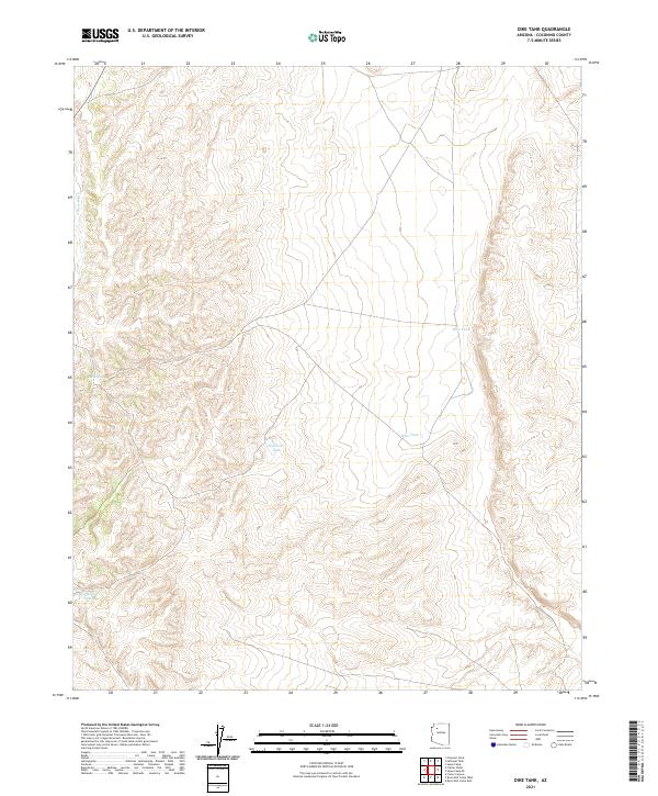 Dike Tank, AZ — USGS 7.5-minute topo (2021)