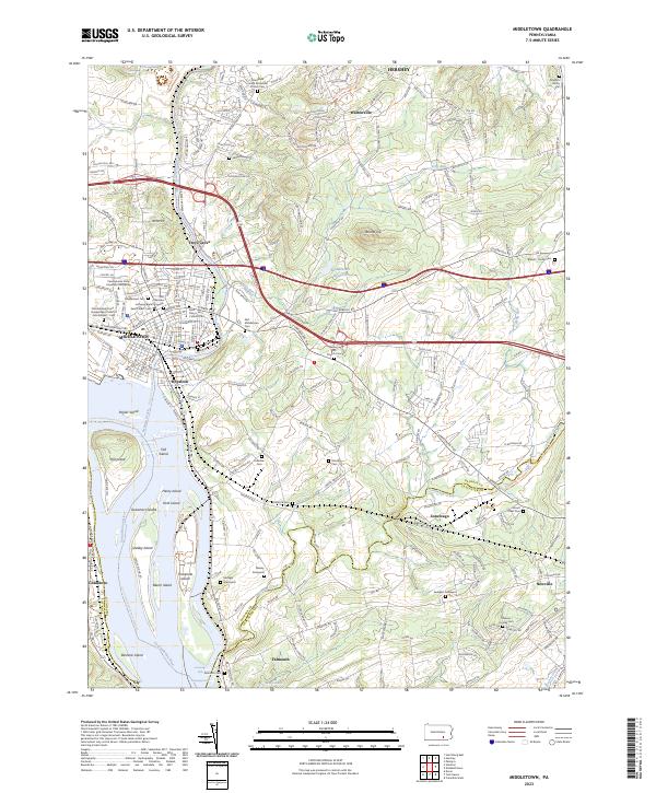Middletown, PA — USGS 7.5-minute topo (2023)