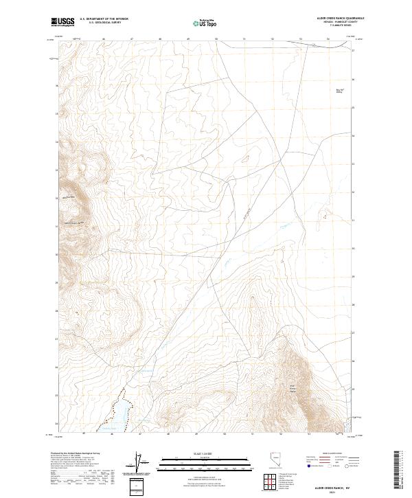 Alder Creek Ranch, NV — USGS 7.5-minute topo (2021)