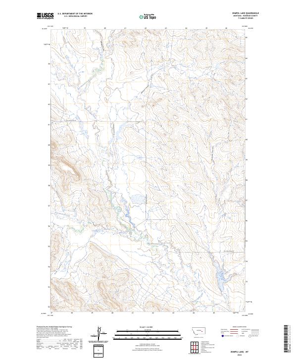 Zempel Lake, MT — USGS 7.5-minute topo (2024)