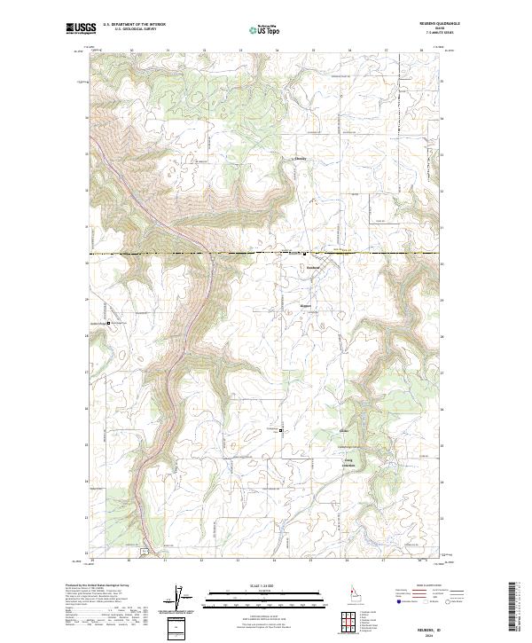 Reubens, ID — USGS 7.5-minute topo (2024)