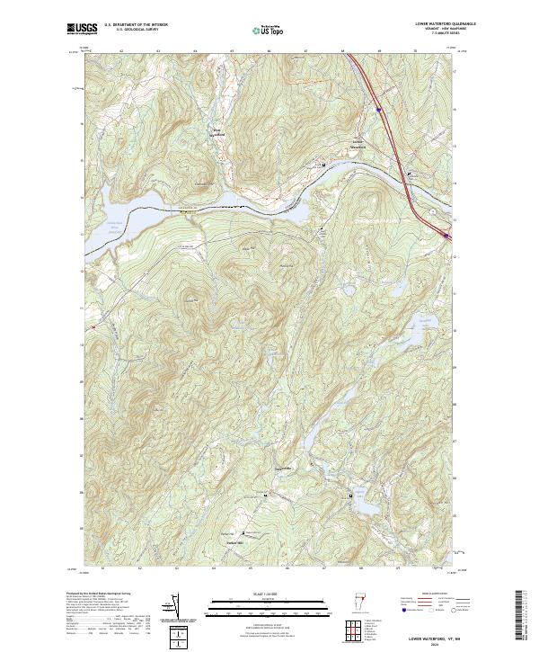 Lower Waterford, VT-NH — USGS 7.5-minute topo (2024)