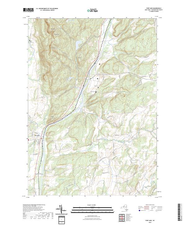 Fort Ann, NY — USGS 7.5-minute topo (2023)