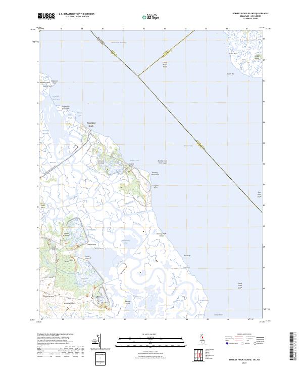 Bombay Hook Island, DE-NJ — USGS 7.5-minute topo (2023)