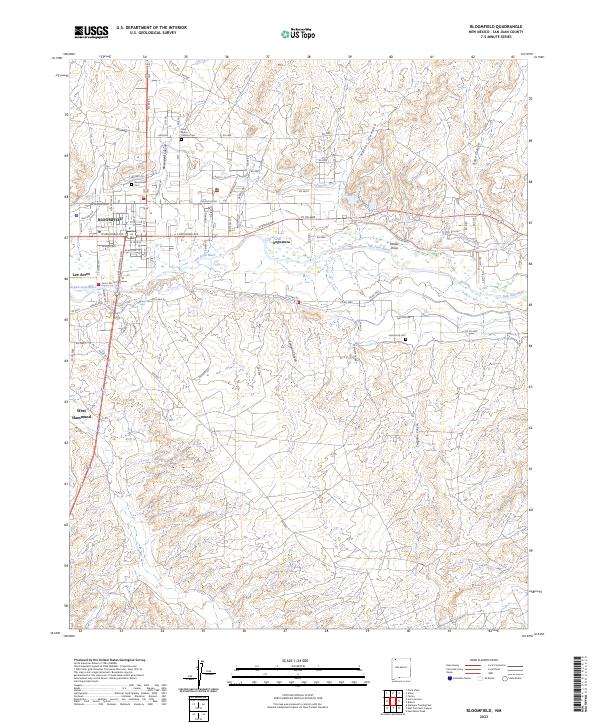 Bloomfield, NM — USGS 7.5-minute topo (2023)