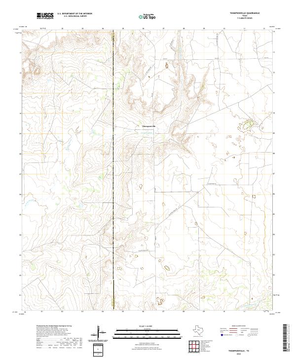 Thompsonville, TX — USGS 7.5-minute topo (2022)