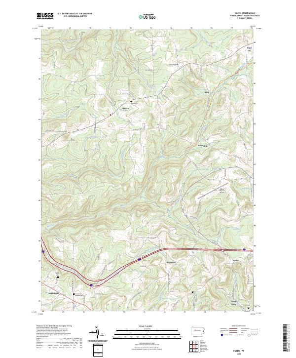 Hazen, PA — USGS 7.5-minute topo (2023)