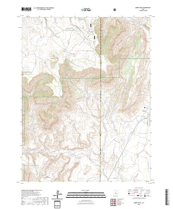 Emery West, UT — USGS 7.5-minute topo (2023)