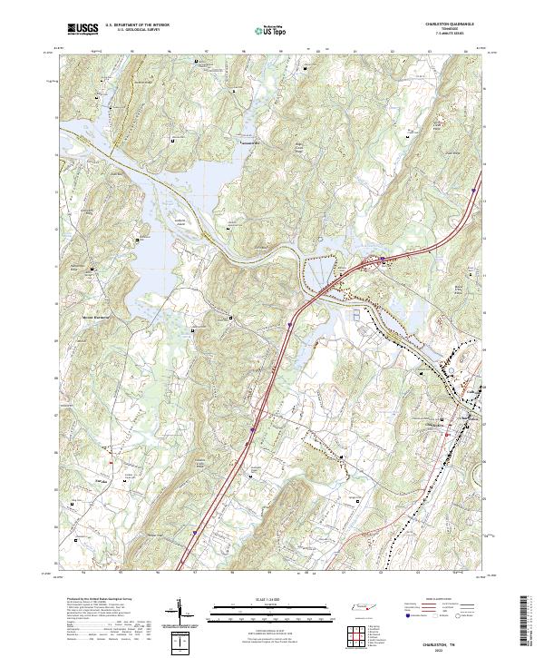 Charleston, TN — USGS 7.5-minute topo (2022)