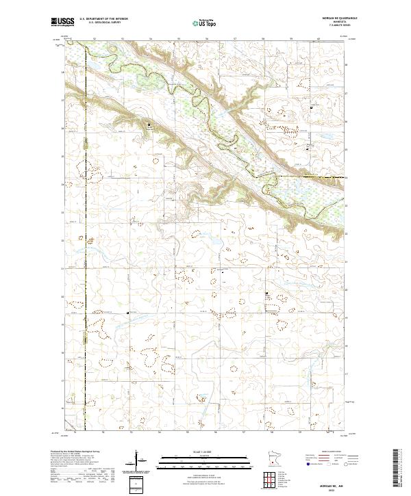 Morgan NE, MN — USGS 7.5-minute topo (2022)