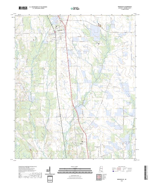 Brooksville, MS — USGS 7.5-minute topo (2024)