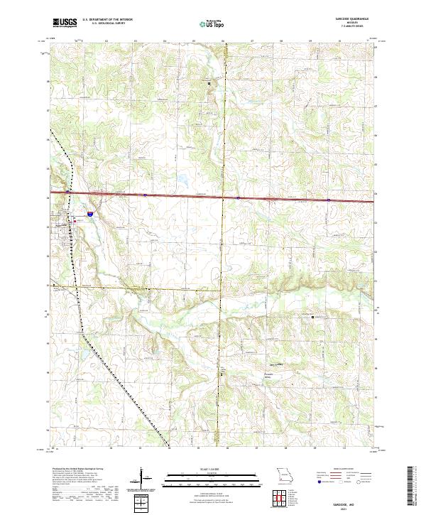 Sarcoxie, MO — USGS 7.5-minute topo (2021)