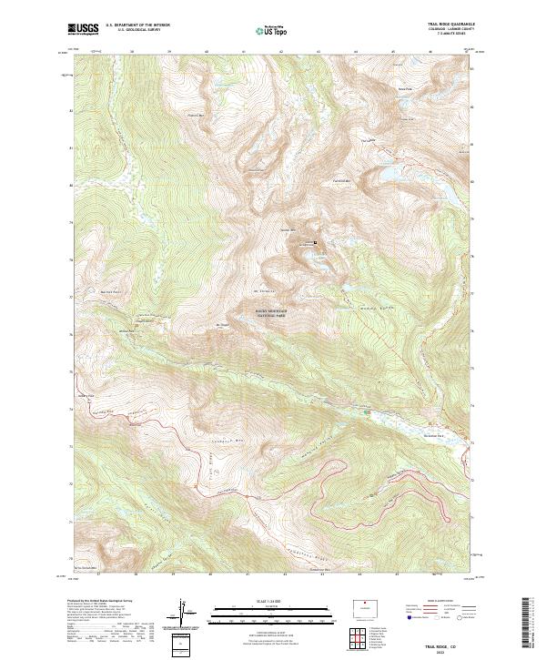 Trail Ridge, CO — USGS 7.5-minute topo (2022)