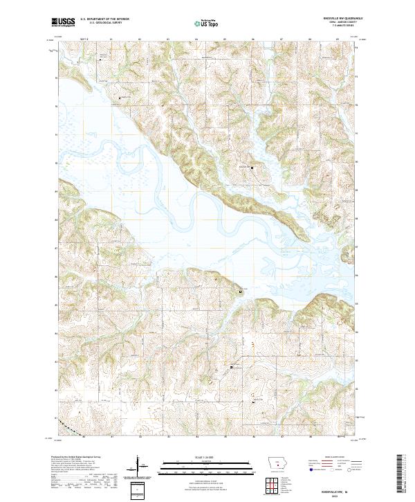 Knoxville NW, IA — USGS 7.5-minute topo (2022)