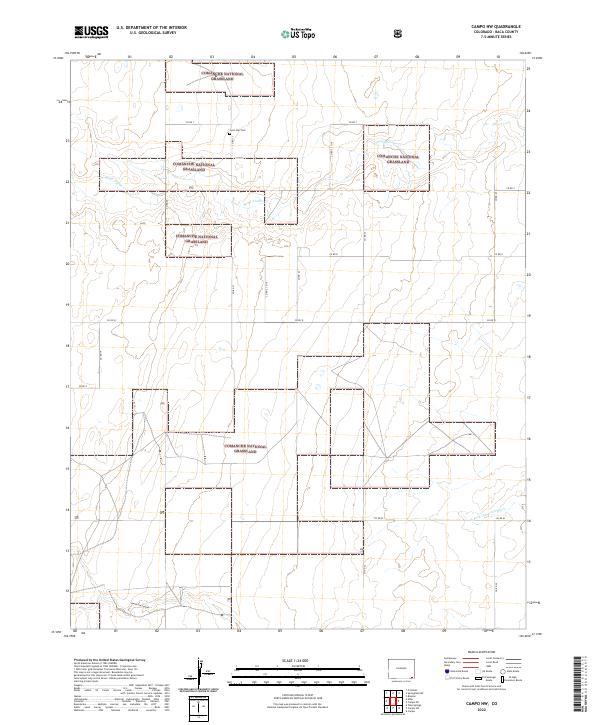 Campo NW, CO — USGS 7.5-minute topo (2022)