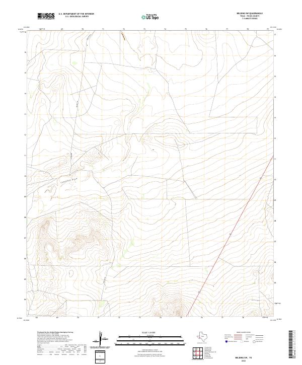 Belding SW, TX — USGS 7.5-minute topo (2022)