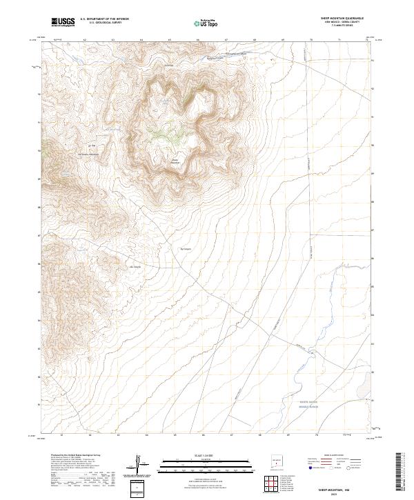 Sheep Mountain, NM — USGS 7.5-minute topo (2023)